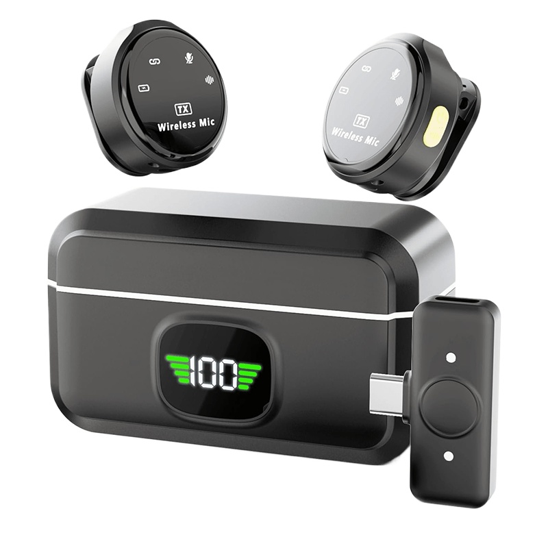 Mini Electronics Gadgets - Wireless Lavalier Microphone for iPhone Android