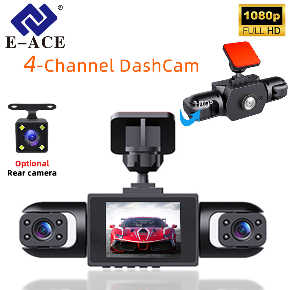 Panoramic Dash Cam 360 - E-ACE 360° Car DVR 1080P DashCam