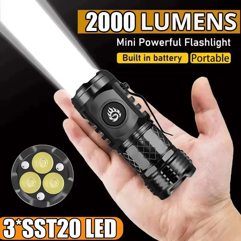 Mini Electronics Gadgets - High Strong Power Tactical Flashlight 3LED