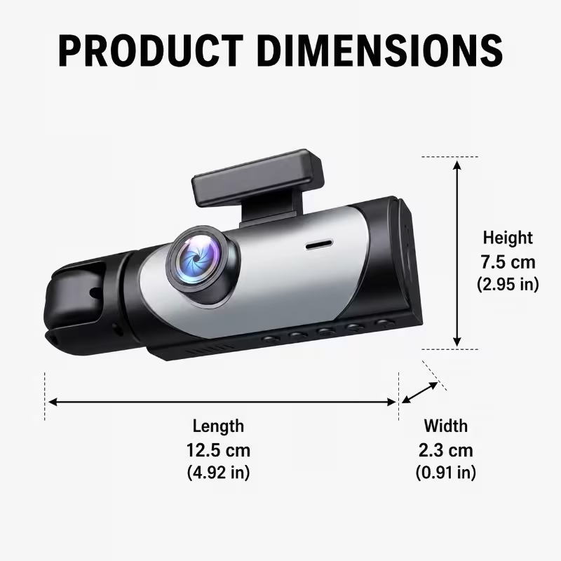 2/3-Channel HD Dashcam, 1080p  - огляд і ціна Panoramic Dash Cam 360