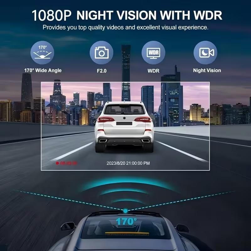 2/3-Channel HD Dashcam, 1080p  - огляд і ціна Panoramic Dash Cam 360