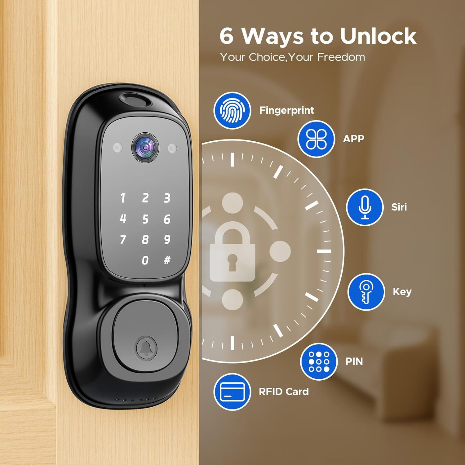 Tuya Wifi Smart Door Lock ‎Cam - огляд і ціна Electronics & Gadgets Starting With V