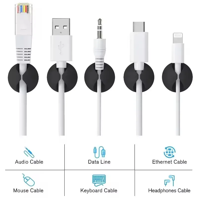 5/50Pcs Mini Cable Organizer S - огляд і ціна Mini Electronics Gadgets